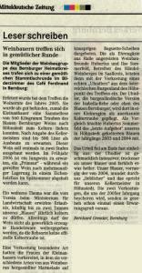 Pressebeitrag 'Weinbauern treffen sich' MZ 23.11.2005